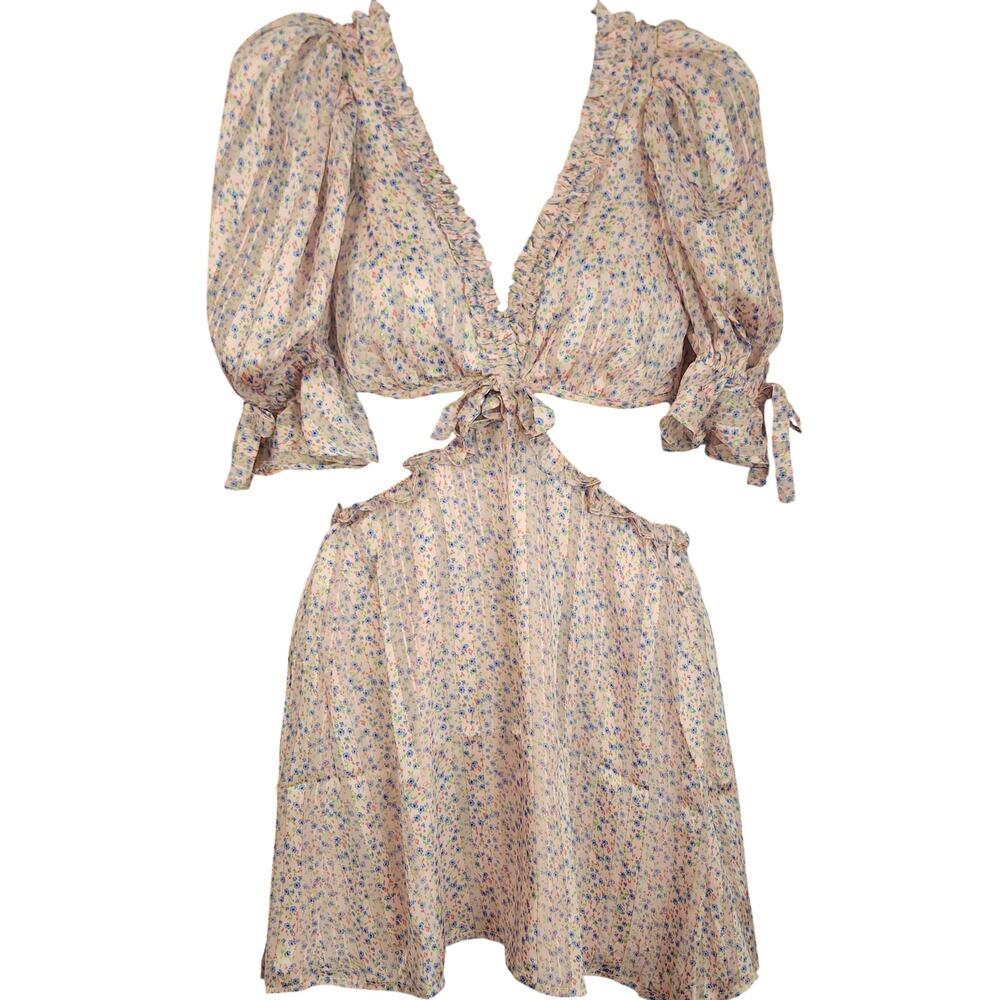 FOR LOVE & LEMONS Phoebe Mini Cut Out Dress Women Small NWT $250